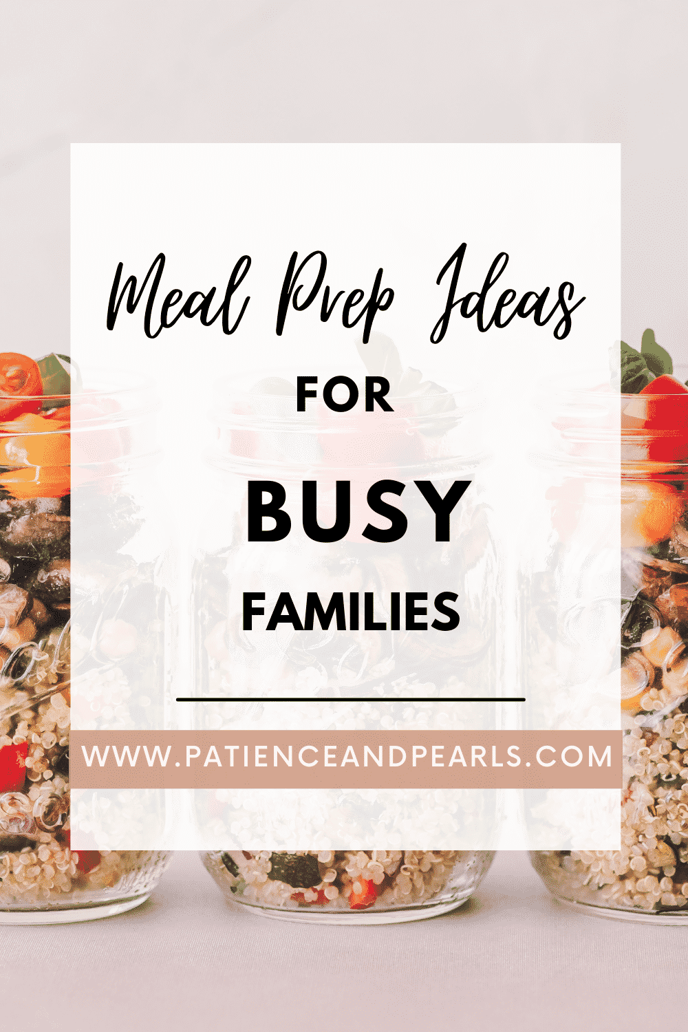 Meal Prep Ideas For Busy Families - Living - Patience And Pearls